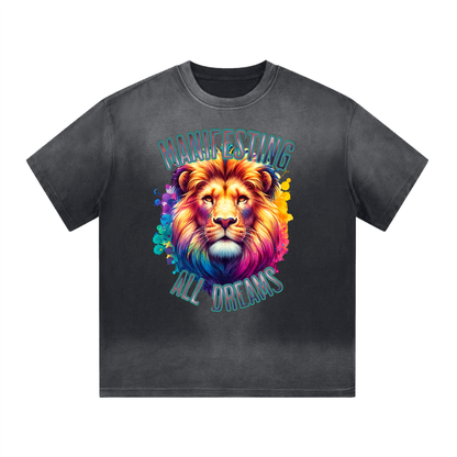 Xclusivee “I” Shaped Lion Washed Shirt